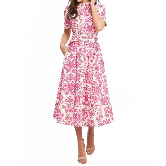 FLYING TOMATO Dresses & Skirts - NEW FLYING TOMATO garden society midi dress in pink